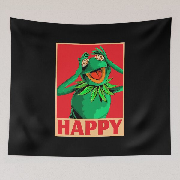 Item preview, Happy Kermit Sticker designed and sold by Abaina090.