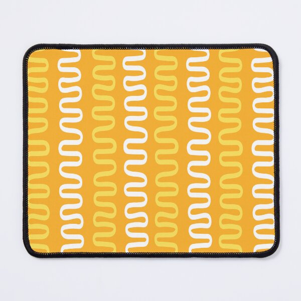 Item preview, Abstract Shapes 235 in Mustard Yellow (Snake Pattern Abstraction) designed and sold by nineFlorals.
