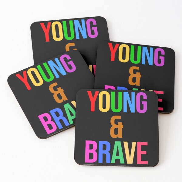 Item preview, Young And Brave Colorful Text T-Shirt designed and sold by AlabaPerry.