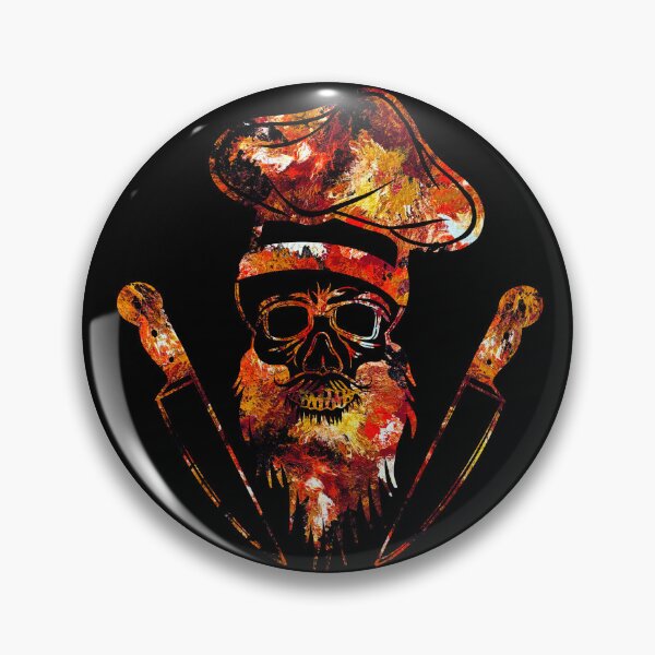 Item preview, The crying volcano abstract crazy Chef bearded skull designed and sold by TitaCris.
