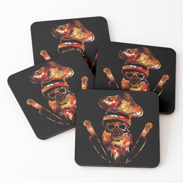 Item preview, The crying volcano abstract crazy Chef bearded skull designed and sold by TitaCris.