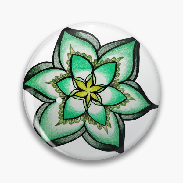 Artikelvorschau, Grünes Blumenmandala entworfen und verkauft von brandydevoid.