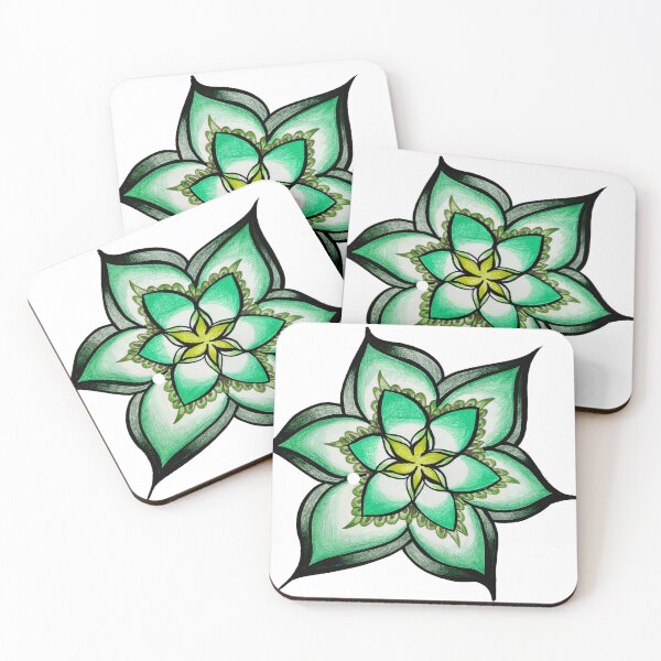 Artikelvorschau, Grünes Blumenmandala entworfen und verkauft von brandydevoid.