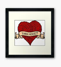 Yarn addict tattoo Framed Print