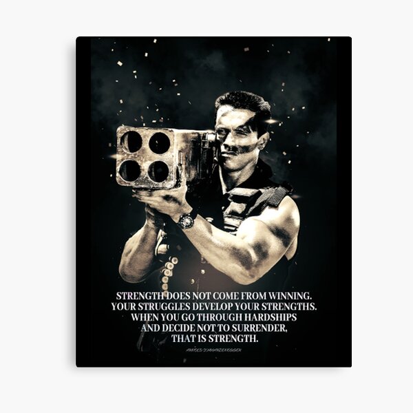 Arnold Schwarzenegger in Commando – idyllic canvas print – Photowall