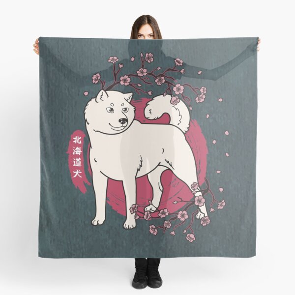 White Hokkaido and Sakura Cherry Blossoms (All-Over Print) Scarf