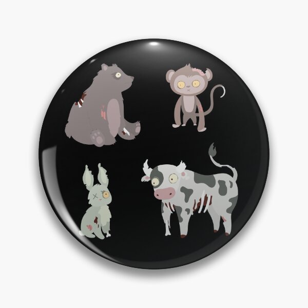 Item preview, Zombie Animals - Bear, Monkey, Rabbit, Cow designed and sold by murkyswamp.