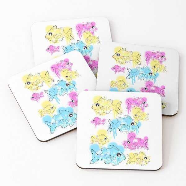 Item preview, Yellow, Pink And Blue Fish designed and sold by missmann.