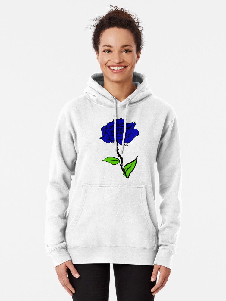 Blue 2024 rose hoodie