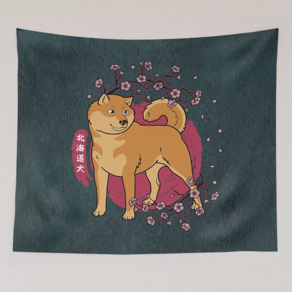 Item preview, Red Hokkaido and Sakura Cherry Blossoms (All-Over Print) designed and sold by HokkaidoHANA.