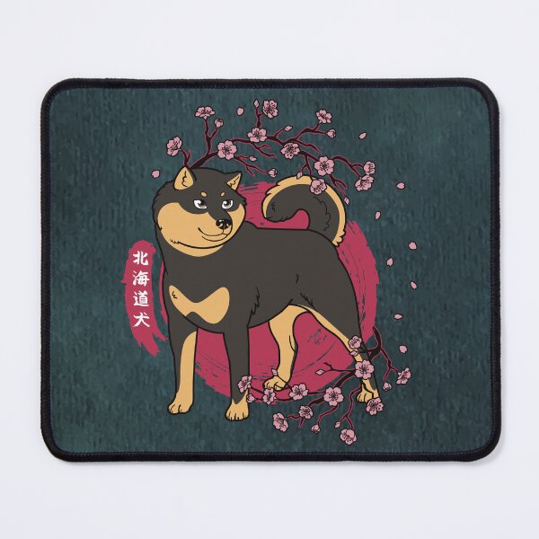 Item preview, Black and Tan Hokkaido and Sakura Cherry Blossoms (All-Over Print) designed and sold by HokkaidoHANA.