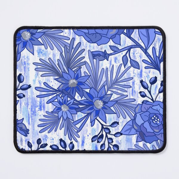Aperçu de l'œuvre Floral Shibori Indigo Intense créée et vendue par Sharilea.
