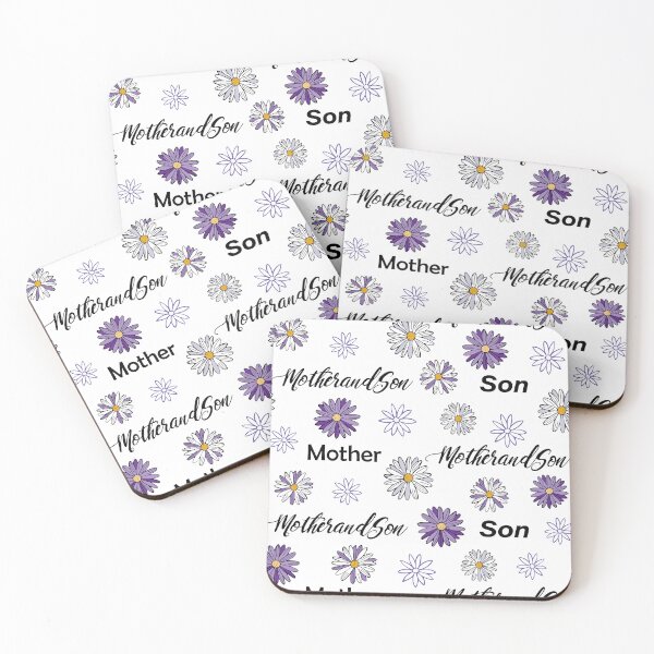 Item preview, Mother and Son Purple Daisy Pattern designed and sold by CJAura by Claire Jane Johnson.