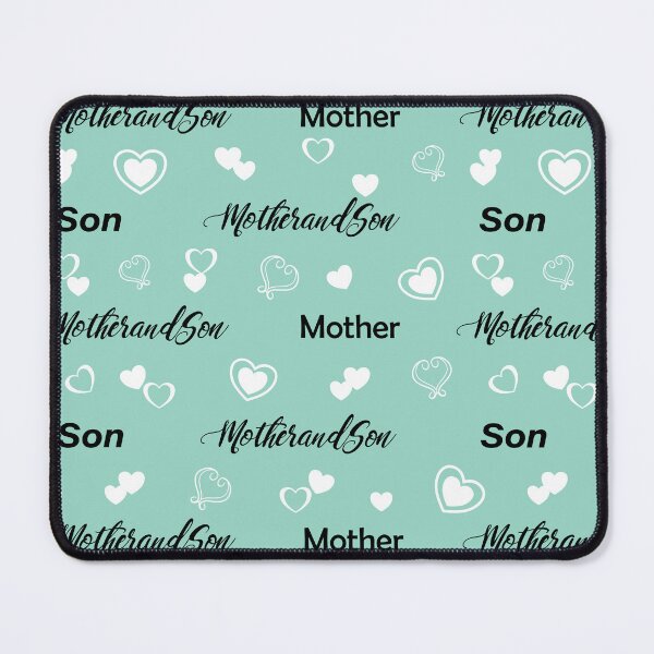 Item preview, Mint Green Mother and Son Love Heart Pattern designed and sold by CJAura by Claire Jane Johnson.
