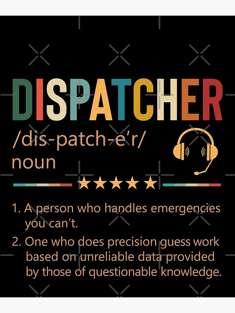 funny-911-dispatcher-definition-vintage-retro-headset-heroes-poster
