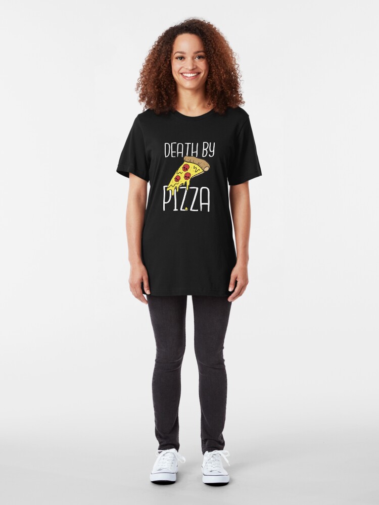 Alternate view of Death By Pizza Slim Fit T-Shirt