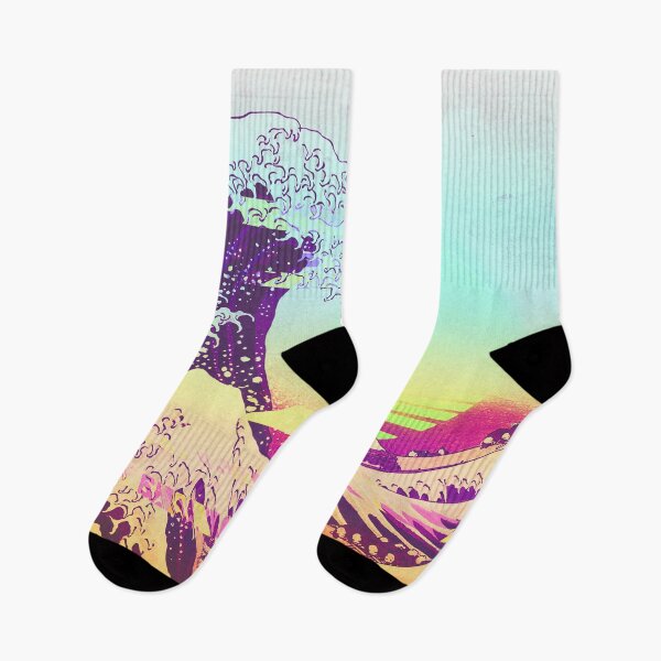 Item preview, Aesthetic Retro Vaporwave Great Wave off Kanagawa designed and sold by ind3finite.