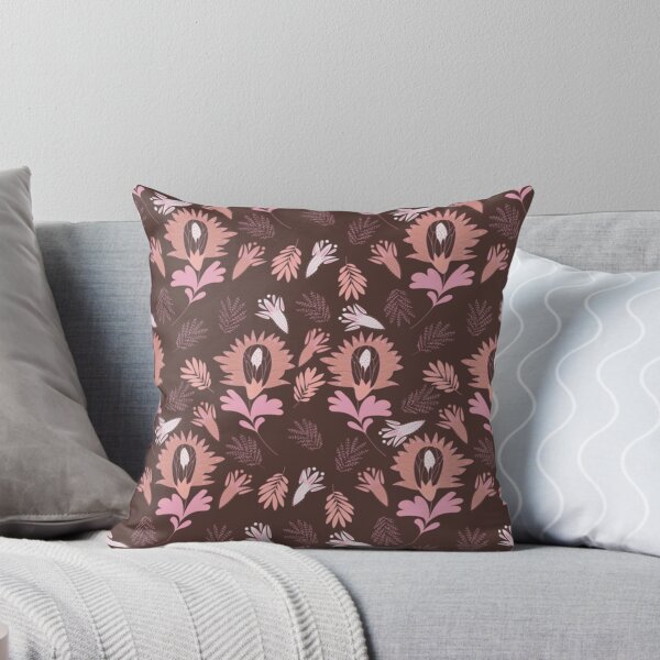 Item preview, Batik Flower Pattern in Pink and Brown   designed and sold by WestandPineP.