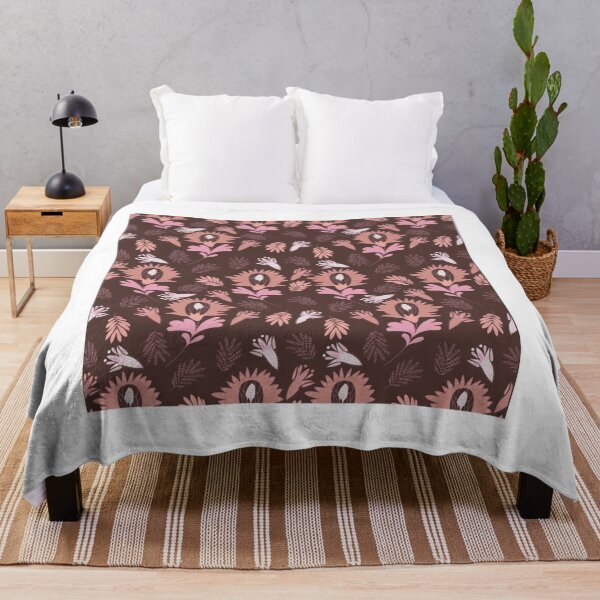 Item preview, Batik Flower Pattern in Pink and Brown designed and sold by WestandPineP.