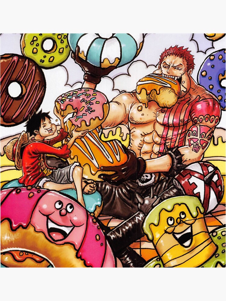 "Anime Donut One Piece " Sticker by Hahatoonn Redbubble