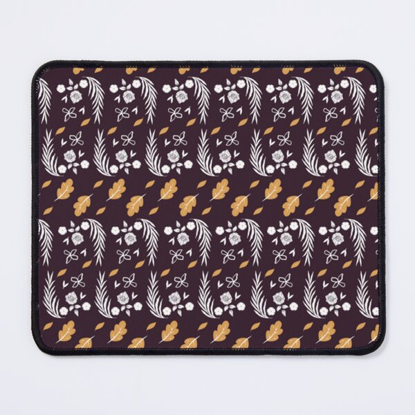 Item preview, Batik leaf flower pattern in dark brown   designed and sold by WestandPineP.