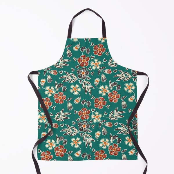 Item preview, Floral Green with Red Flower Batik Pattern Sleeveless Top designed and sold by WestandPineP.