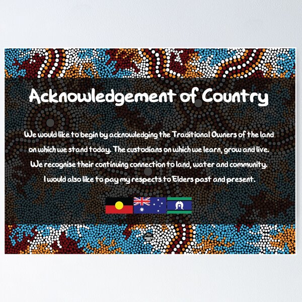 Acknowledgement of Country - Authentic Aboriginal Art Poster