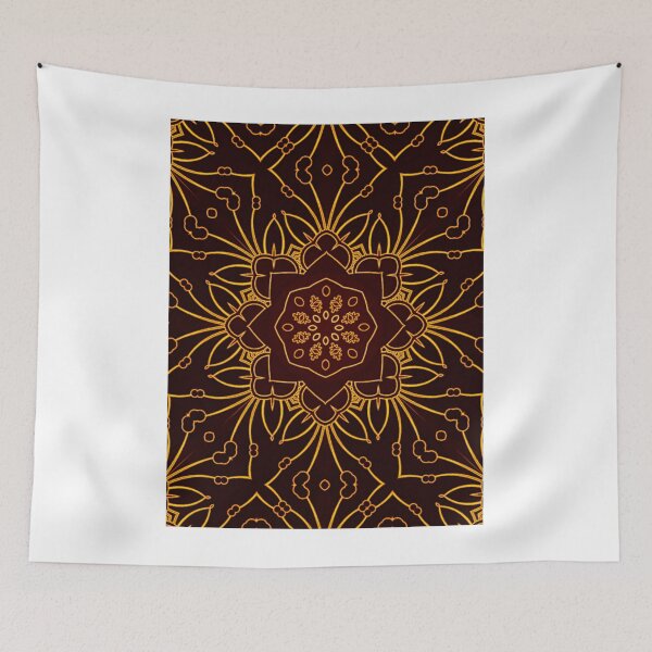Item preview, Pistil and flower batik Pattern,  floral art pattern with Luxury brown style         designed and sold by WestandPineP.