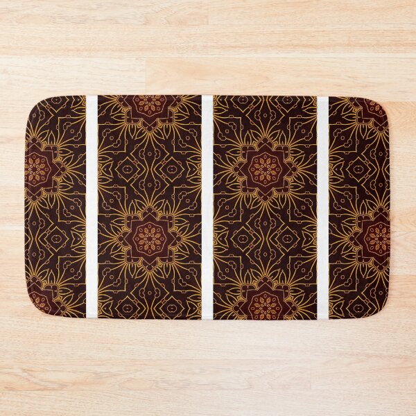 Item preview, Pistil and flower batik Pattern,  floral art pattern with Luxury brown style         designed and sold by WestandPineP.