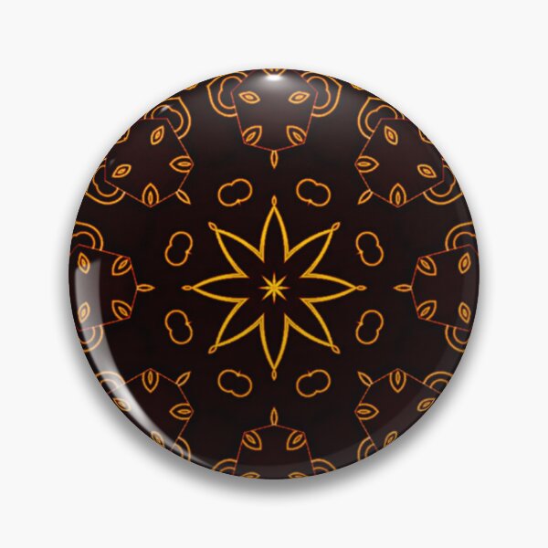 Item preview, Pistil and flower batik Pattern,  floral art pattern with Luxury brown style      designed and sold by WestandPineP.