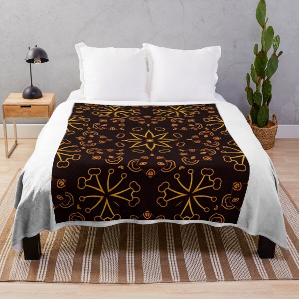 Item preview, Pistil and flower batik Pattern, floral art pattern with Luxury brown style designed and sold by WestandPineP.