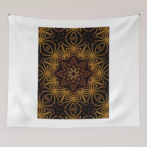Item preview, Pistil and flower batik Pattern,  floral art pattern with Luxury brown style   designed and sold by WestandPineP.