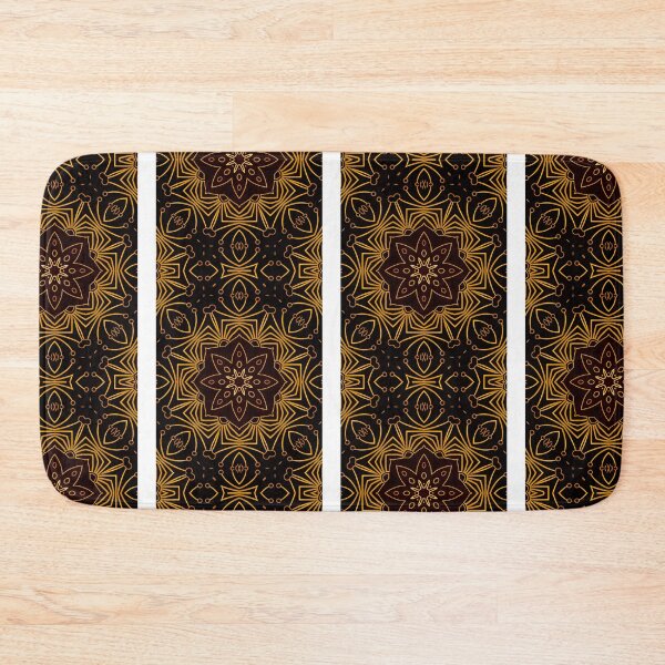 Item preview, Pistil and flower batik Pattern,  floral art pattern with Luxury brown style   designed and sold by WestandPineP.