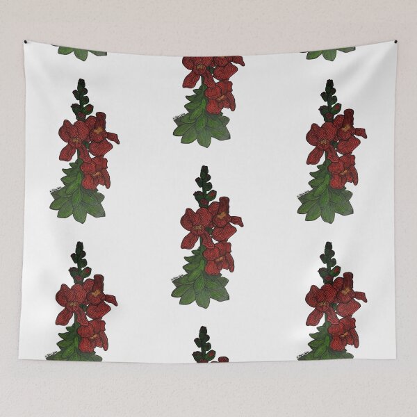 Item preview, Red Snapdragons designed and sold by Kate Flynn.