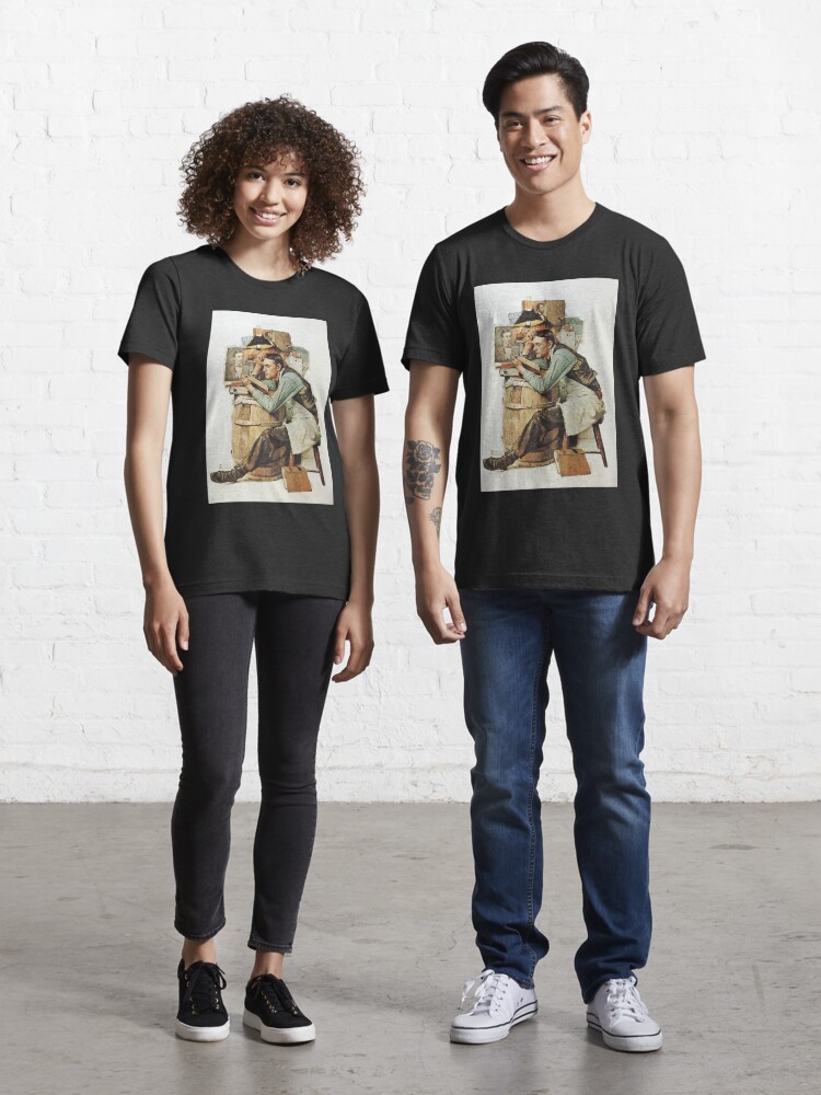 For Mens Womens Norman Rockwell Paintings Gifts Movie Fan Essential  T-Shirt for Sale by RickeyKoss
