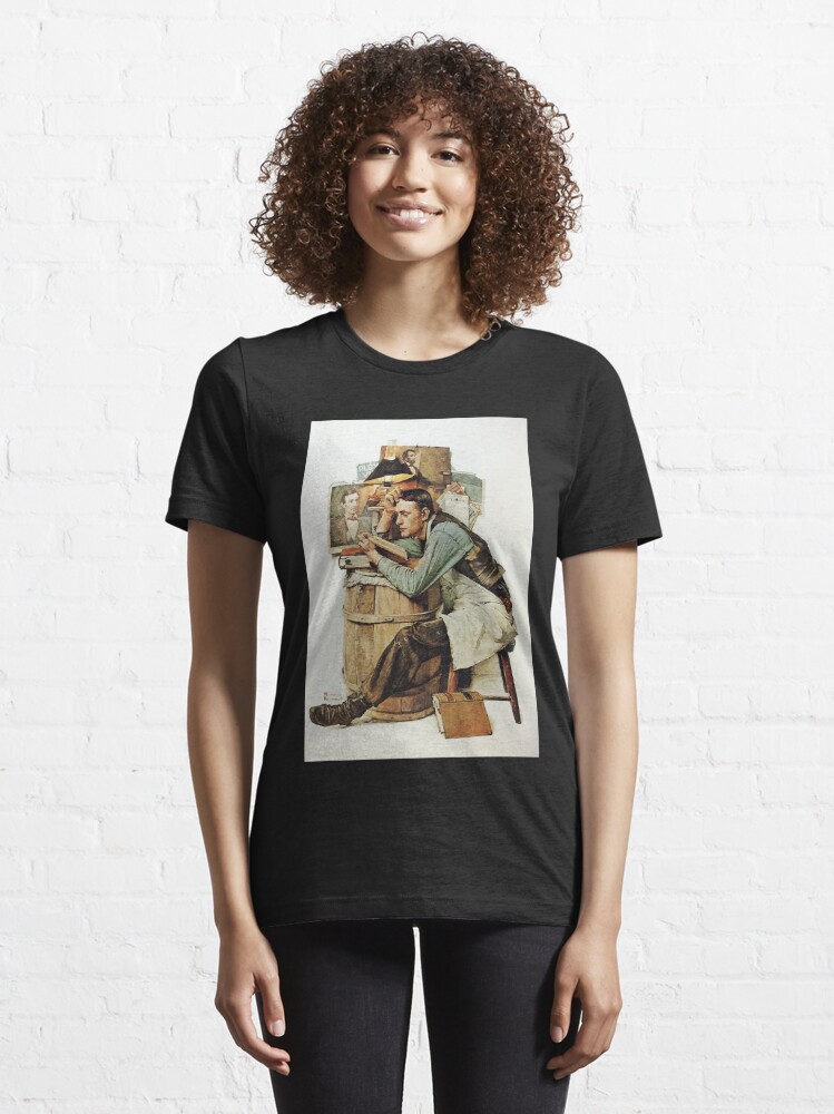 For Mens Womens Norman Rockwell Paintings Gifts Movie Fan | Essential  T-Shirt