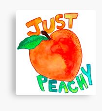 just peachy watercolor Canvas Print