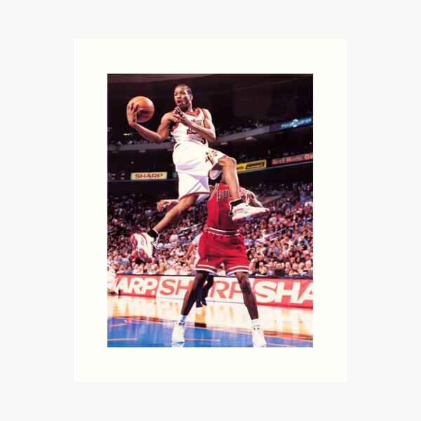 Kobe Bryant Allen Iverson Wood Vince Carter NBA Legends Framed Picture Print