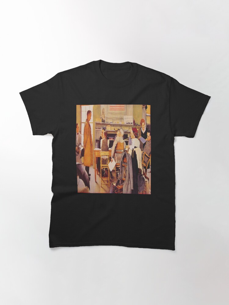 Gift For Men Norman Rockwell Visits A Ration Board 1919 Gifts Movie Fans |  Classic T-Shirt