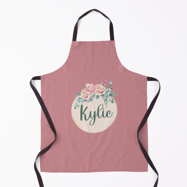 Item preview, "Kylie" Name in Script Font with Rose Gold Flower Ring designed and sold by LotusPrints9.
