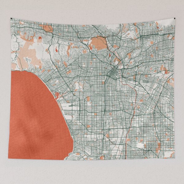 Item preview, Los Angeles City Map of California, USA - Bohemian designed and sold by deMAP.
