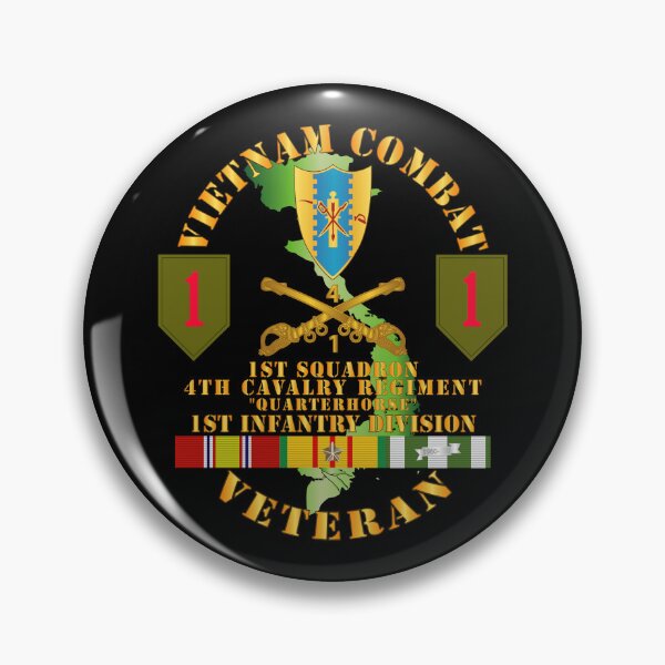 Item preview, Army - Vietnam Combat Infantry Vet - 1st Squadron 4th Cav - 1st Inf Div SSI designed and sold by Military Insignia Products.