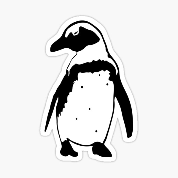 African Penguin Looking Sideways Sticker
