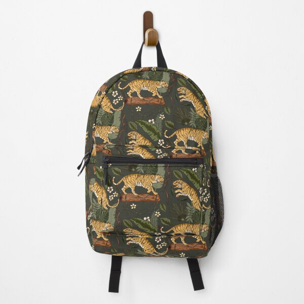 Item preview, Jungle Tiger Botanical Pattern designed and sold by Naturalist Prints.