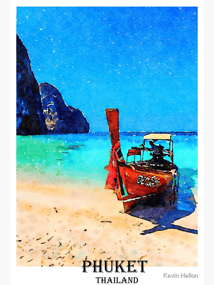 Phuket, Thailand travel art watercolour