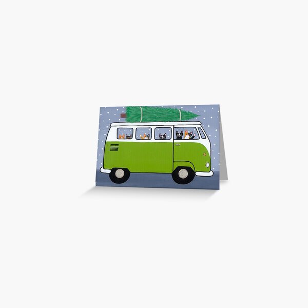 Bringing Home the Christmas Tree Greeting Card