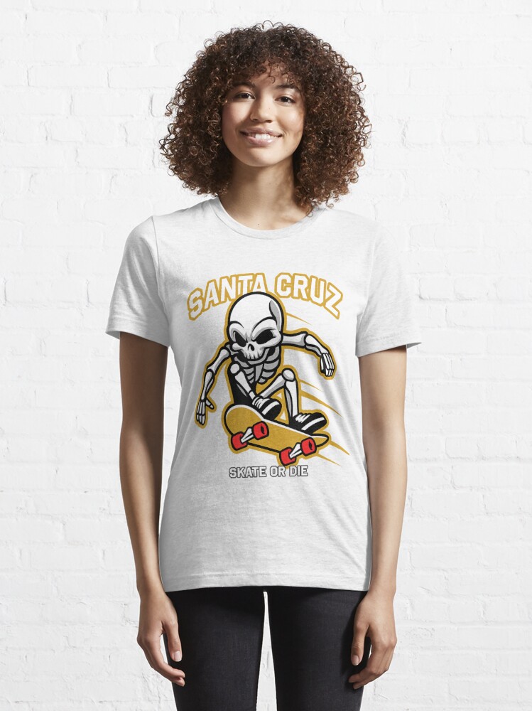 SkateBoarding Skull SkateBoard Santa Cruz Street Wear Tall T-Shirt