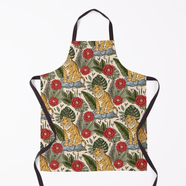 Item preview, Exotic Flowers and Tiger Pattern designed and sold by Naturalist Prints.