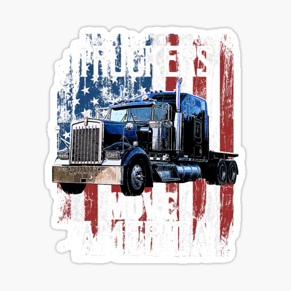 American Flag Semi Truck Driver Gifts Truck Lovers Trucker - Truck Driver -  Magnet