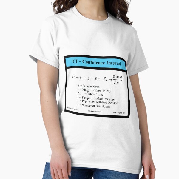 Item preview, Confidence Interval Equation for the Mean The StatisticsMatrix at Redbubble    designed and sold by ShindigThreads.
